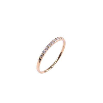 Alliance en or jaune et diamants