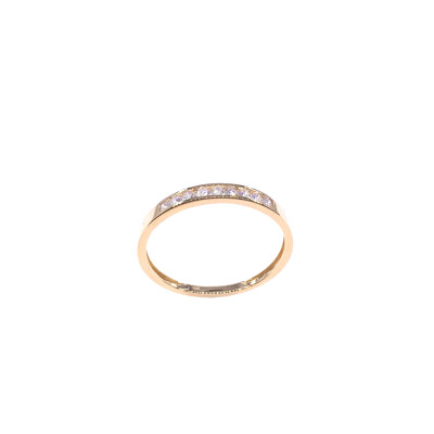 Alliance en or jaune et diamants