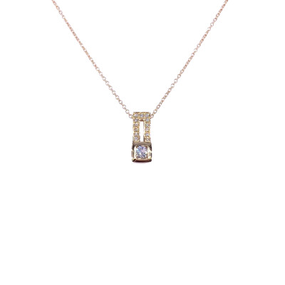 Collier en or jaune et diamants