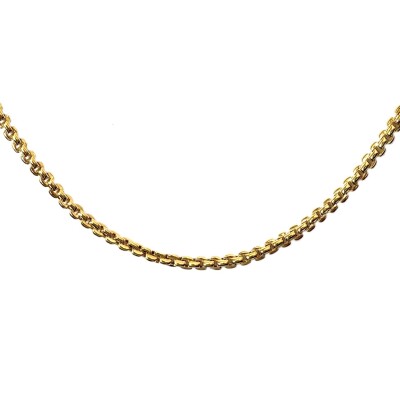 Collier en argent plaqué or jaune maille vénitienne