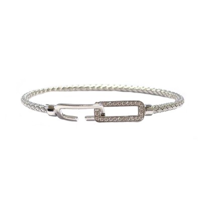 Bracelet en argent et oxyde de zirconium