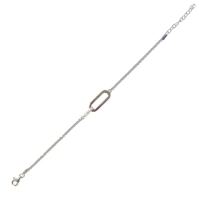 Bracelet en argent et oxydes de zirconium