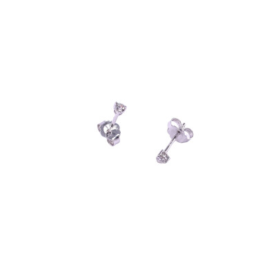Boucles d'oreilles en or blanc et diamants