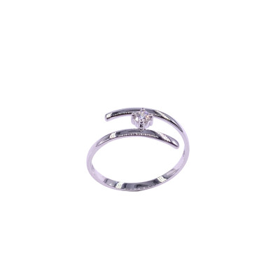 Solitaire en or blanc et diamant