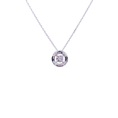 Collier en or blanc et diamants