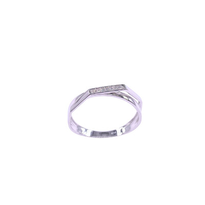 Bague en or blanc et diamants