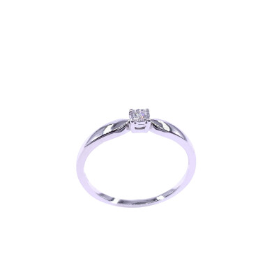 Bague en or blanc et diamant