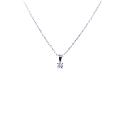 Collier en or blanc et diamant