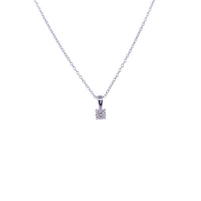 Collier en or blanc et diamant