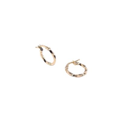 Créoles en or jaune, diamètre extérieure 14mm