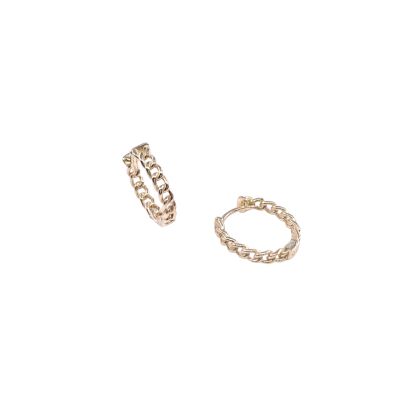 Créoles en or jaune sur charnière, diamètre extérieure 13mm