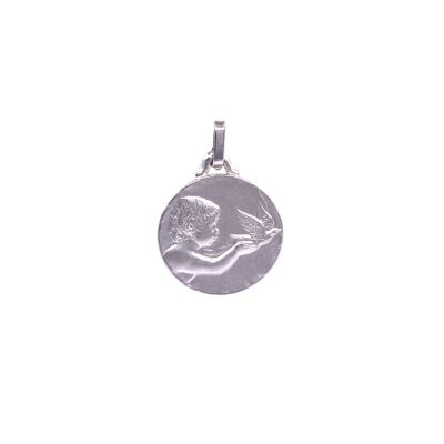 Médaille Ange en argent 18mm