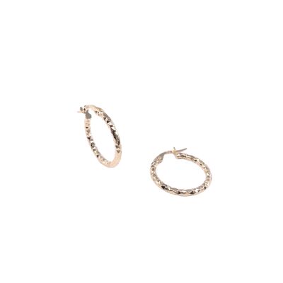 Créoles en or jaune, diamètre extérieure 19mm