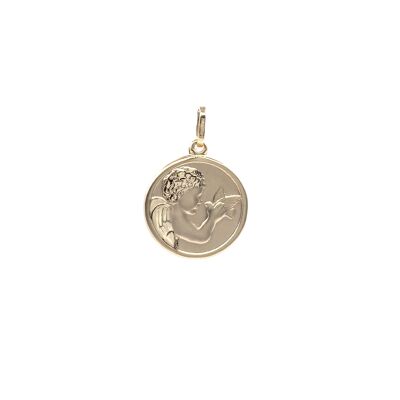 Médaille Ange en or jaune 16mm