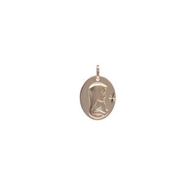 Médaille Vierge en or jaune