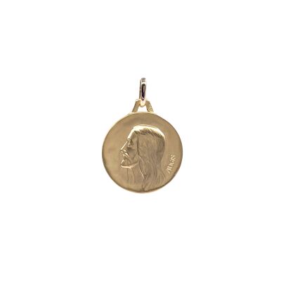 Médaille Christ en or jaune 18mm