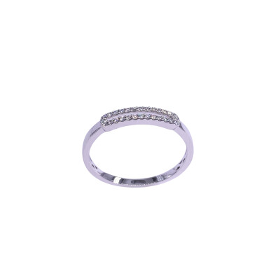 Bague en or blanc et diamants