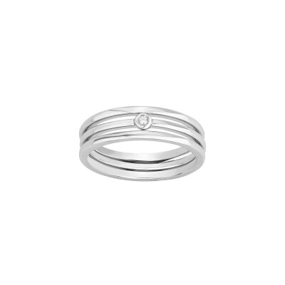 Bague La Garçonne en argent et diamant