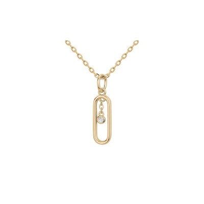 Collier La Garçonne en plaqué or et diamant