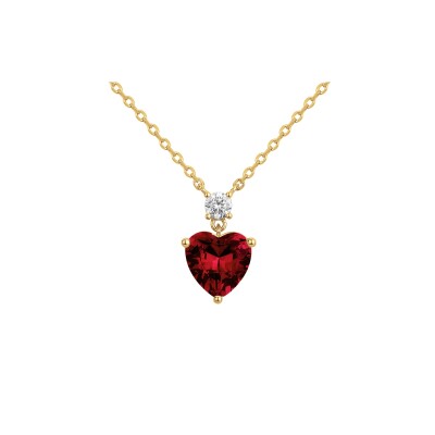 Collier Griffe Rouge en plaqué or et oxydes de zirconium
