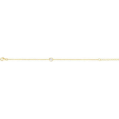 Bracelet en plaqué or et oxyde de zirconium