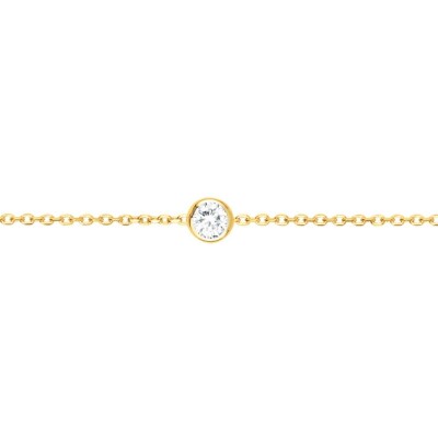 Bracelet en plaqué or et oxyde de zirconium
