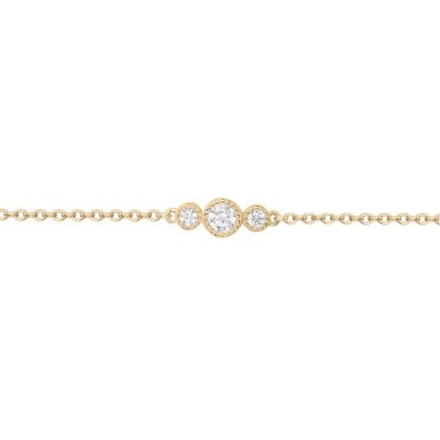 Bracelet en plaqué or et oxyde de zirconium