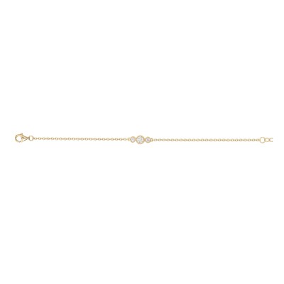 Bracelet en plaqué or et oxyde de zirconium