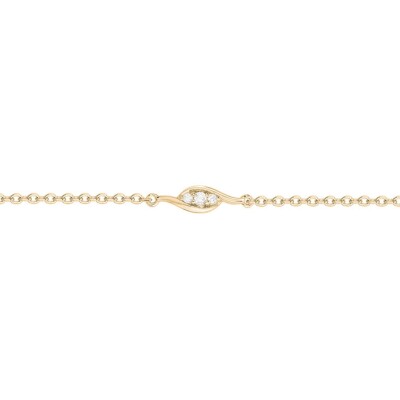 Bracelet en plaqué or et oxyde de zirconium