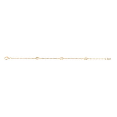 Bracelet en plaqué or et oxyde de zirconium