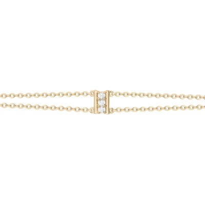 Bracelet en plaqué or et oxyde de zirconium