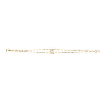 Bracelet en plaqué or et oxyde de zirconium