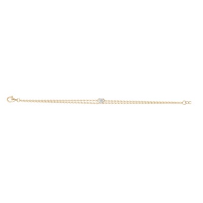 Bracelet en plaqué or et oxyde de zirconium