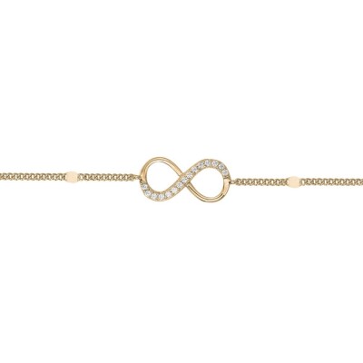 Bracelet en plaqué or et oxyde de zirconium