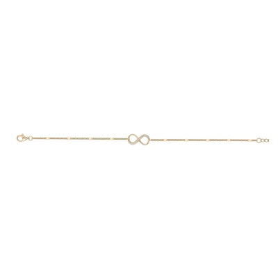 Bracelet en plaqué or et oxyde de zirconium