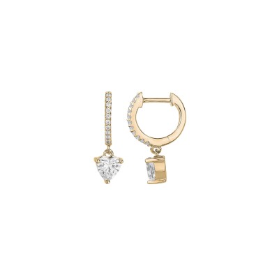 Boucles d'oreilles en plaqué or et oxydes de zirconium