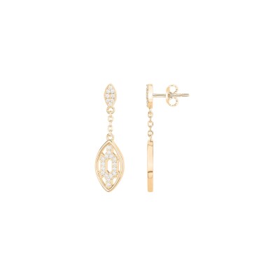 Boucles d'oreilles en plaqué or et oxydes de zirconium