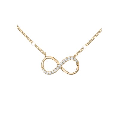 Colliers en plaqué or et oxyde de zirconium, motif infini