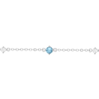 Bracelet en argent et oxydes de zirconium