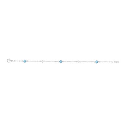Bracelet en argent et oxydes de zirconium