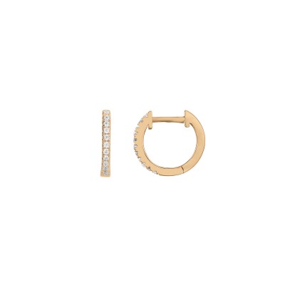 Boucles d'oreilles en plaqué or et oxydes de zirconium
