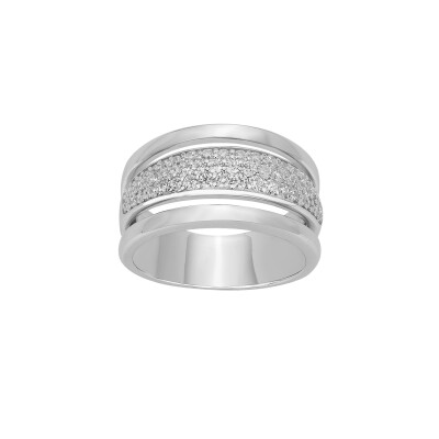 Bague en argent et oxydes de zirconium