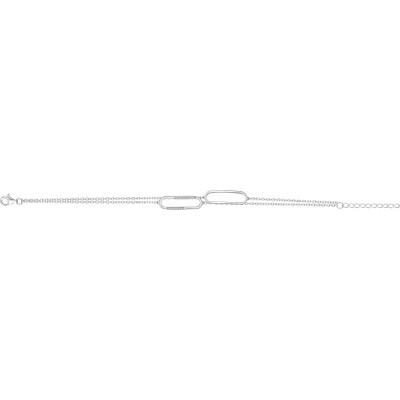 Bracelet en argent et oxydes de zirconium