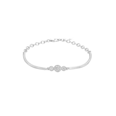 Bracelet en argent et oxydes de zirconium