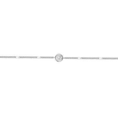 Bracelet en argent et oxydes de zirconium