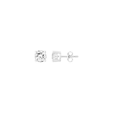 Boucles d'oreilles en argent et oxyde de zirconium