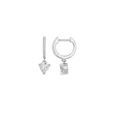 Boucles d'oreilles en argent et oxydes de zirconium