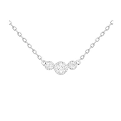 Collier en argent et oxydes de zirconium