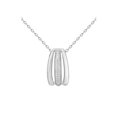Collier en argent et oxydes de zirconium