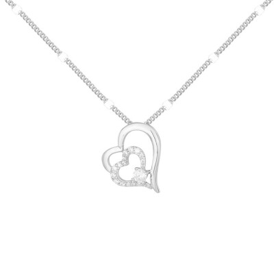 Collier en argent et oxydes de zirconium